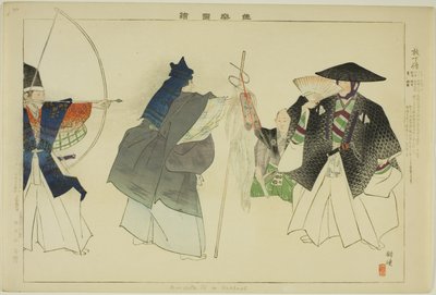 Hoka-zo, dalla serie "Immagini di spettacoli No (Nogaku Zue)" da Tsukioka Kogyo
