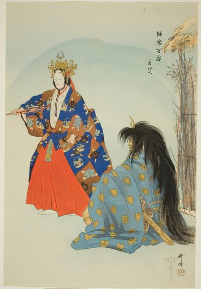 Ikkaku Sennin, dalla serie "One Hundred No Dramas (Nogaku hyakuban)". da Tsukioka Kogyo