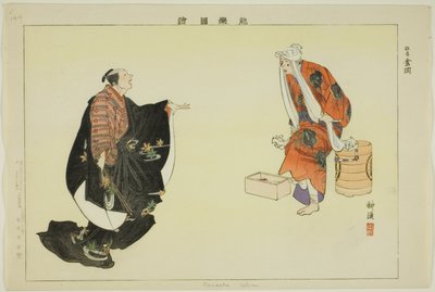 Kanaoka (Kyogen), dalla serie "Immagini di spettacoli No (Nogaku Zue)" da Tsukioka Kogyo