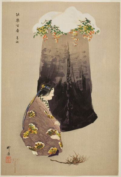 Kazuraki, dalla serie "Cento no drama (Nogaku hyakuban) da Tsukioka Kogyo