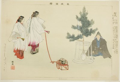Matsukaze, dalla serie "Immagini di spettacoli No (Nogaku Zue)" da Tsukioka Kogyo