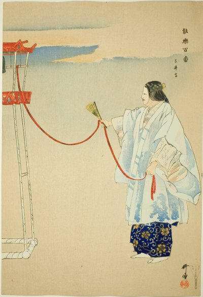 Miidera, dalla serie "One Hundred No Dramas (Nogaku hyakuban)" da Tsukioka Kogyo