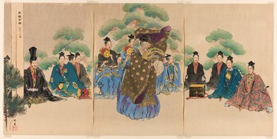 Okina, dalla serie "Cento no drama (Nogaku hyakuban) da Tsukioka Kogyo