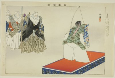 Tadanobu, dalla serie "Immagini di spettacoli No (Nogaku Zue)" da Tsukioka Kogyo