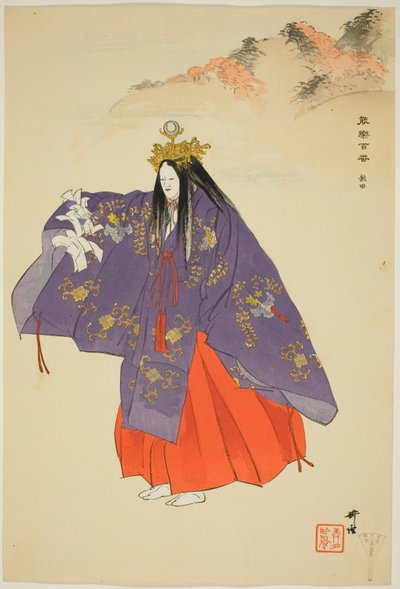 Tatsuta, dalla serie "Cento no drama (Nogaku hyakuban) da Tsukioka Kogyo