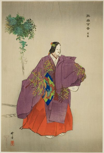 Teika, dalla serie "One Hundred No Dramas (Nogaku hyakuban) da Tsukioka Kogyo