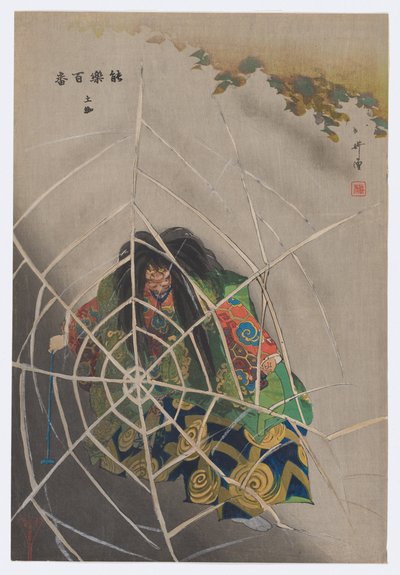 Tsuchigumo, da Stampe di Cento Noh (Nōgaku hyakuban) da Tsukioka Kogyo