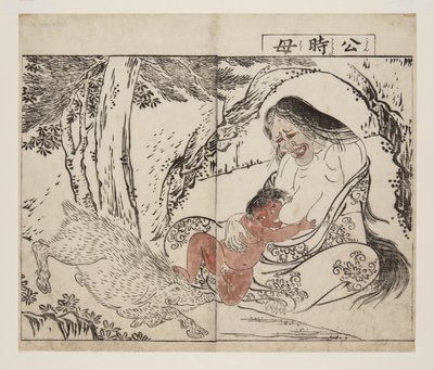 Madre di Kintoki (stampa xilografica a colori) da Tsukioka Settei