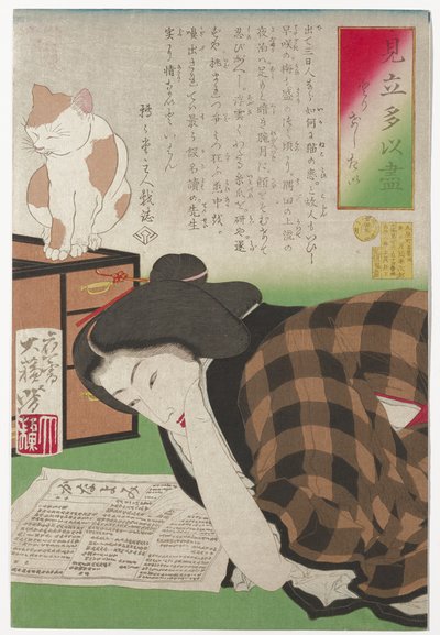 Voglio annullare il mio abbonamento, gennaio 1878 da Tsukioka Yoshitoshi
