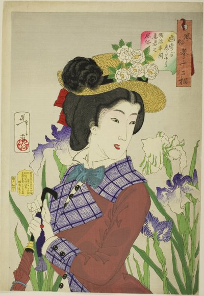 In Voglia di Passeggiare (Yuho ga shitaso), dalla serie "Trentadue Aspetti delle Donne (Fuzoku sanjuniso)" da Tsukioka Yoshitoshi