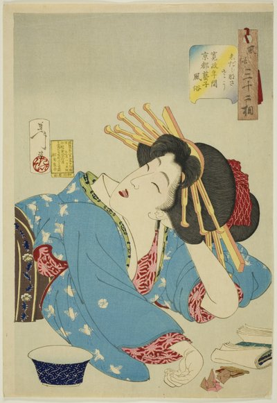 Trasandata, dalla serie "Trentadue aspetti delle donne" da Tsukioka Yoshitoshi