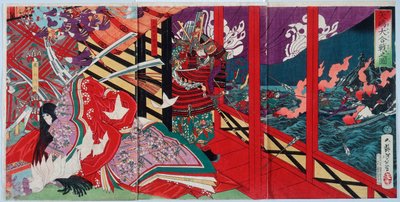 La grande battaglia di Yashima da Tsukioka Yoshitoshi