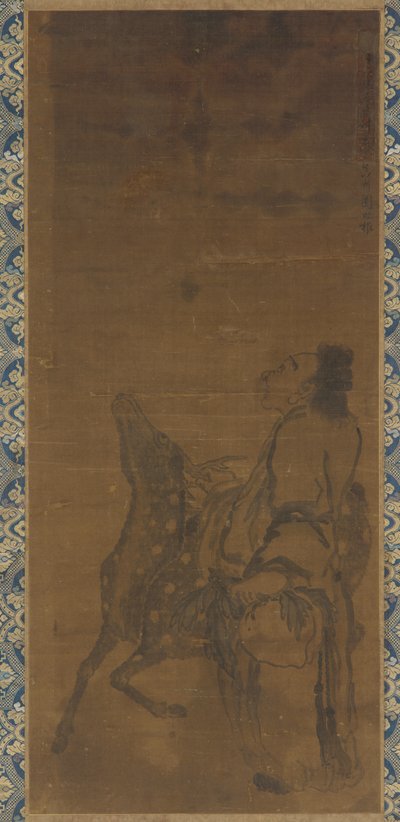 Un Immortale e un Cervo che Guardano un Drago Sopra di Loro da Tuan Shigen