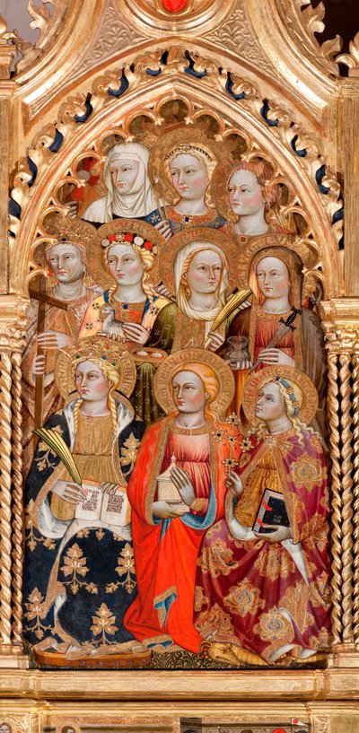 Sante donne, dalla Vergine con bambino circondata da angeli e santi da Turino Vanni