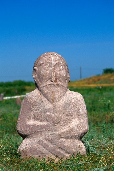 Pietra tombale del Khanato Turco Occidentale, VI-X secolo da Turkic School