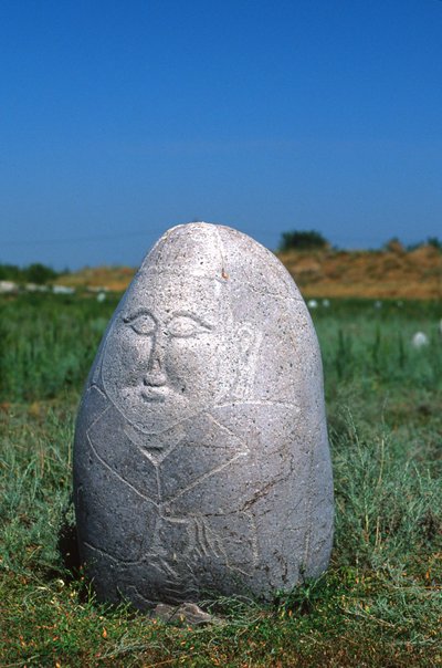 Pietra tombale del Khanato Turco Occidentale, VI-X secolo da Turkic School