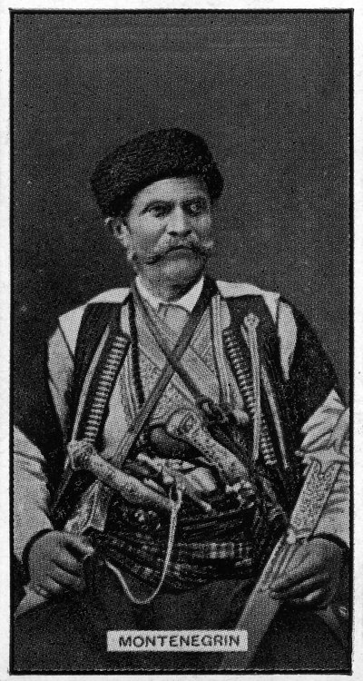 Un uomo montenegrino, da una fotografia della fine del XIX secolo da Turkish Photographer