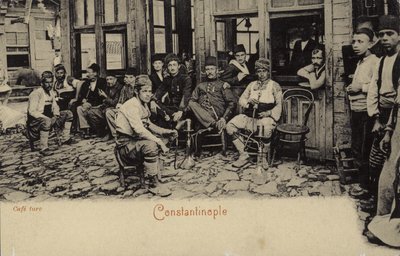 Caffè turco, Costantinopoli, 1898 da Turkish Photographer