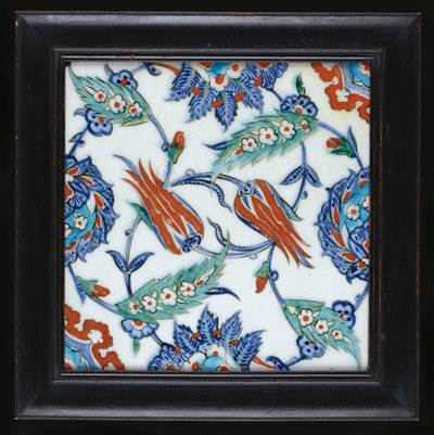 Una piastrella di ceramica di Iznik, c.1580 da Turkish School