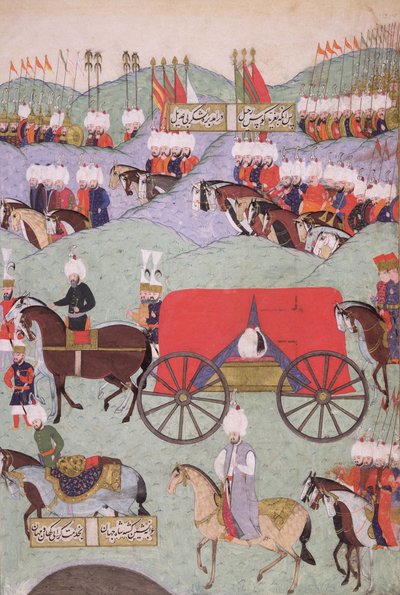 Il Ritorno del Corpo del Sultano Suleyman (1521-1566) copiato per la Biblioteca del Re, Istanbul, 1579 da Turkish School