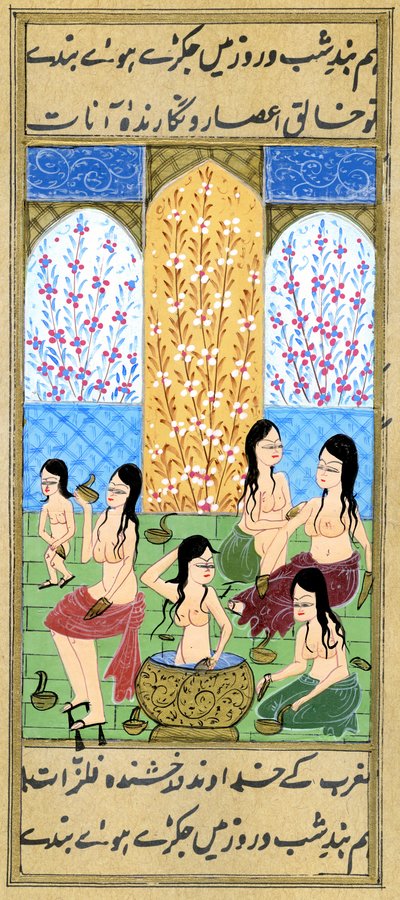 Vista interna di un Hammam femminile da Turkish School