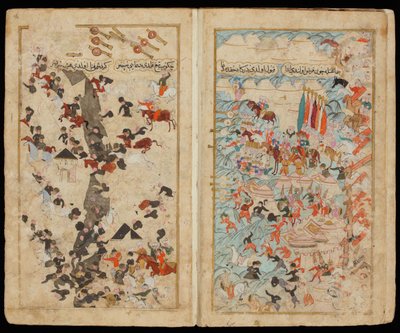 La battaglia di Keresztes nel 1596 dal manoscritto della campagna di Mehmed III in Ungheria da Turkish master