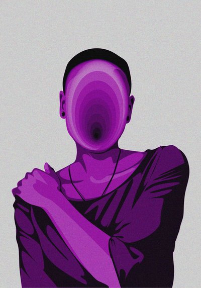 Figura viola senza volto da UMUUNTU