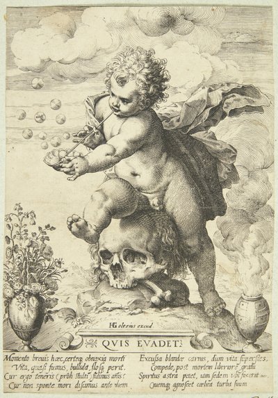 Allegoria sulla fugacità della vita ("Quis Evadet?") da Ubekendt