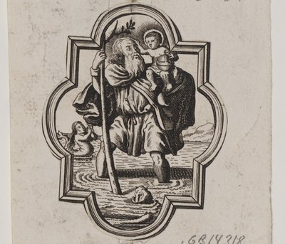 Emblema con San Cristoforo da Ubekendt