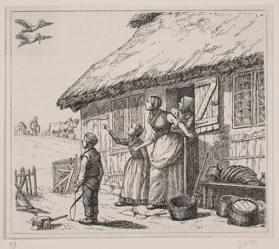 Illustrazione per "Storken er kommen", poesia di Gotfred Rode da Ubekendt