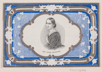 Johanne Luise Heiberg. Involucro di cioccolato da Ubekendt