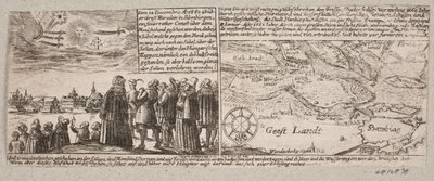 Cometa che apparve a Grossvardein, Transilvania, il 14 dicembre 1660, e mappa di Egen presso Amburgo durante l