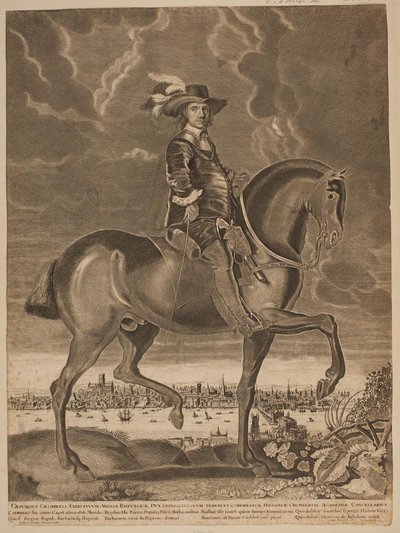 Oliver Cromwell a cavallo da Ubekendt