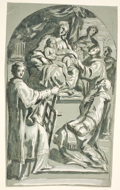 Sacra Conversazione con i Santi Lorenzo e Antonio di Padova da Ubekendt Ubekendt