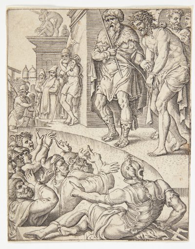 Ecce Homo da Ubekendt efter Dirck Volckertsz. Coornhert efter Maarten van Heemskerck