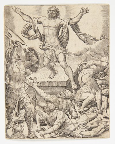 La resurrezione da Ubekendt efter Dirck Volckertsz. Coornhert efter Maarten van Heemskerck