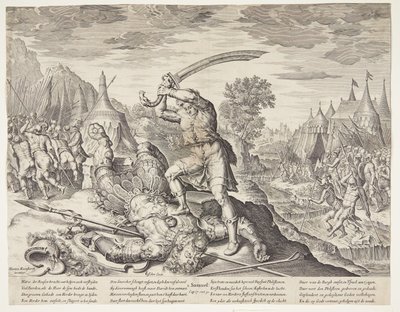 Davide che decapita Golia da Ubekendt efter ubekendt efter Maarten van Heemskerck