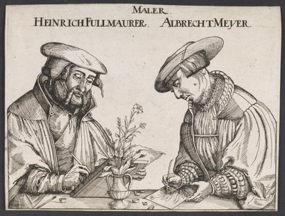 Ritratto di Heinrich Füllmaurer e Albrecht Meyer da Ubekendt tysk 1500 tallet