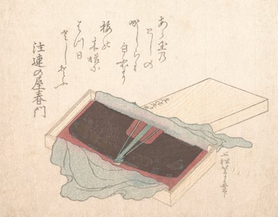 Scatola con un pettine laccato, 1812 da Uematsu Toshu
