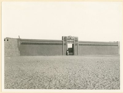 Muro di mattoni, Allaqi, Egitto, fotografia di Ugo Monneret de Villard, 1925 ca. da Ugo Monneret de Villard