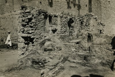 Rovine della chiesa del Monastero di San Simeone, Assuan, Egitto, fotografia di Ugo Monneret de Villard da Ugo Monneret de Villard