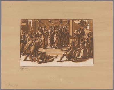 La morte di Anania da Ugo da Carpi