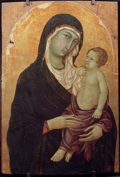 Vergine con Bambino, dipinto su legno di Ugolino di Nerio da Ugolino di Nerio