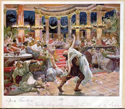 Un banchetto nel palazzo di Nerone, illustrazione da 