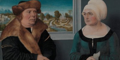 Ritratto di un uomo e sua moglie Lorenz Kraffter e Honesta Merz, 1512 da Ulrich Apt the Elder