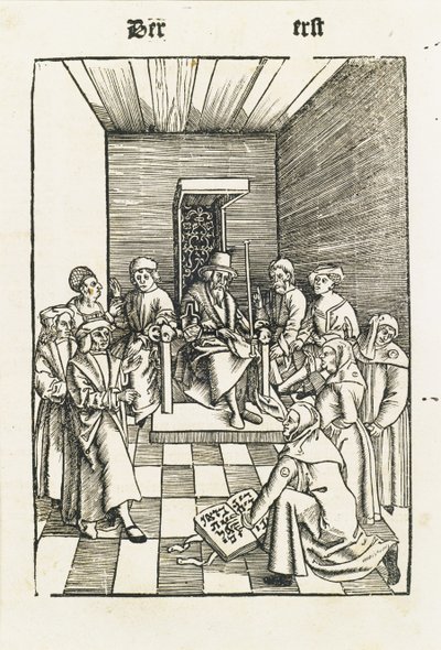 Giuramento ebraico dal Laienspiegel, Augusta, 1509 da Ulrich Tengler
