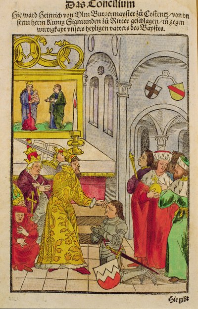 Enrico di Ulm viene insignito del cavalierato dall