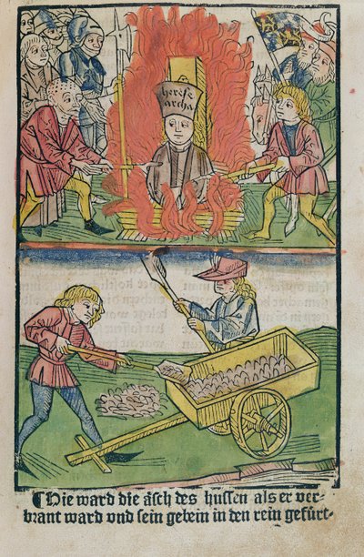 Jan Hus bruciato sul rogo al Concilio di Costanza, da 