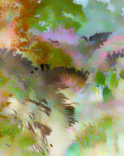 Paesaggio boschivo dai colori vivaci da Uma Gokhale