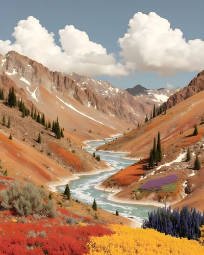 Una valle fluviale di montagna piena di vita da Uma Gokhale